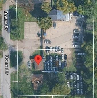 12418 Donna Dr, Houston, TX 77067 - map / location featuring property parcel outlined