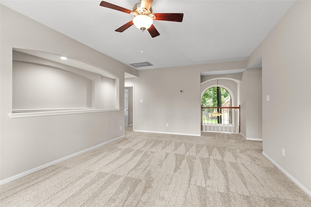 14427 Wickhurst Pl, Cypress, TX 77429 - carpeted empty room featuring a ceiling fan and baseboards