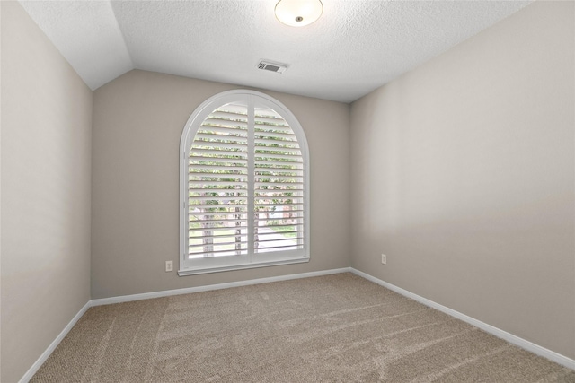 14427 Wickhurst Pl, Cypress, TX 77429 - empty room with plenty of natural light, a textured ceiling, carpet flooring, and lofted ceiling