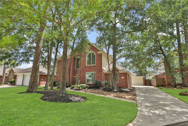 14427 Wickhurst Pl, Cypress, TX 77429 - view of front of home featuring brick siding, driveway, and a garage