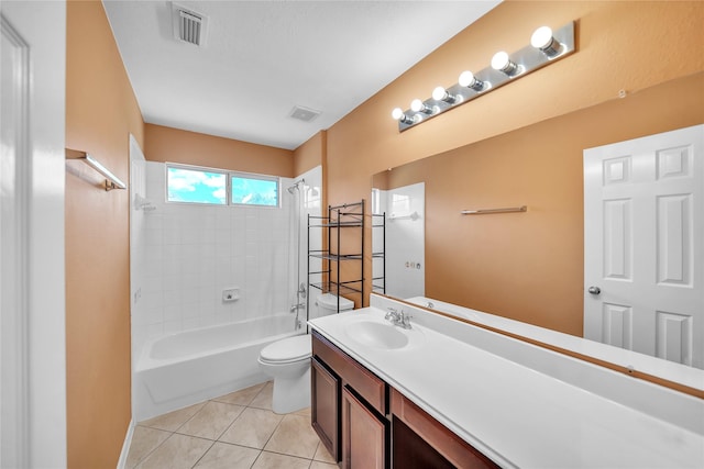 21142 Granite Trail Ln, Richmond, TX 77407 - bathroom featuring vanity, shower / bathtub combination, and tile patterned flooring