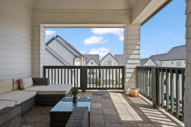 1217 Timbergrove Acres St, Houston, TX 77008 - balcony featuring an outdoor living space and a residential view