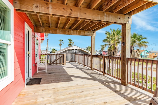 1214 Fort Velasco Dr, Surfside Beach, TX 77541 - view of wooden terrace
