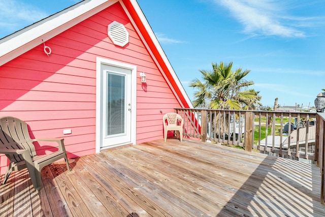 1214 Fort Velasco Dr, Surfside Beach, TX 77541 - view of wooden terrace