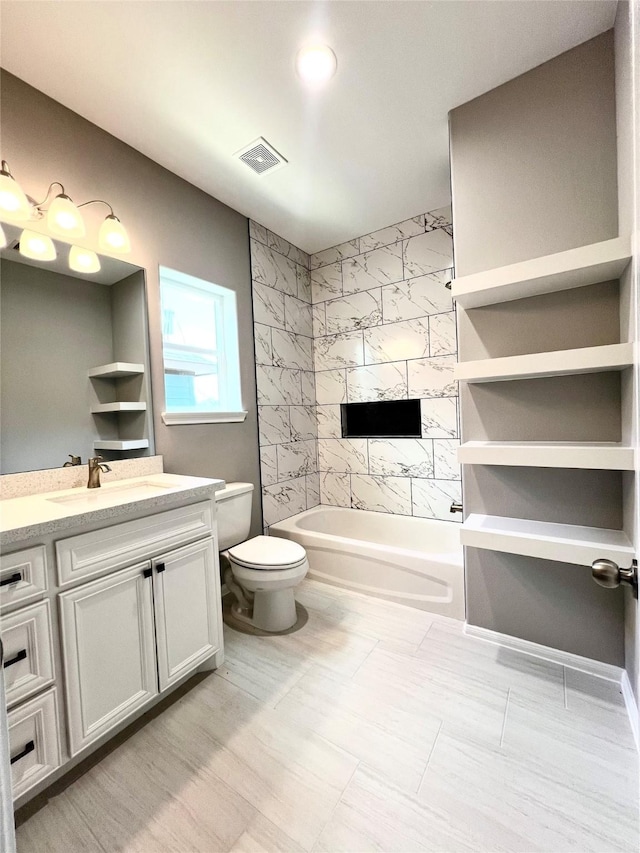 153 Treasure Dr, Houston, TX 77076 - bathroom with vanity and shower / bathtub combination