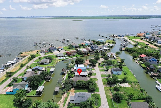 1115 Sunset, Dickinson, TX 77539 - aerial view of property's location featuring a nearby body of water and nearby suburban area