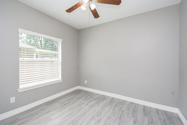 4706 Torrington Ct, Sugar Land, TX 77479 - unfurnished room with ceiling fan and light wood-style flooring