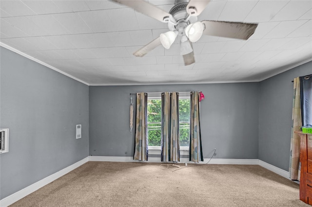 246 W 6th St, Rusk, TX 75785 - carpeted empty room with ceiling fan and ornamental molding