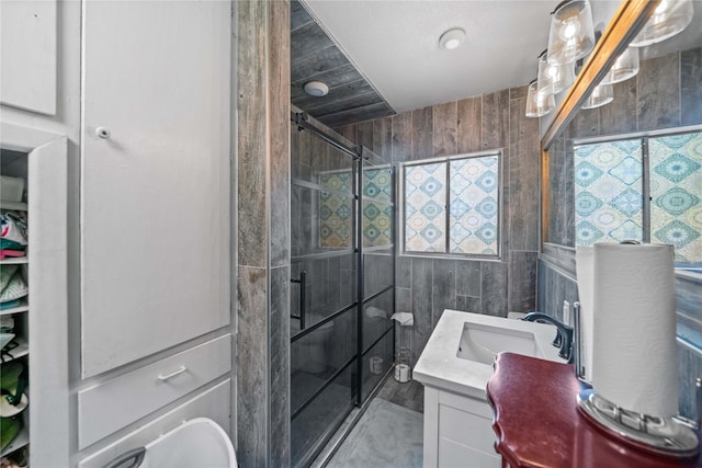 246 W 6th St, Rusk, TX 75785 - bathroom with vanity and a shower stall