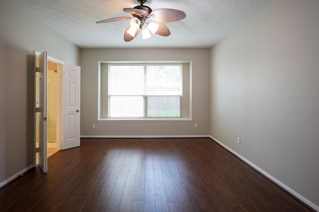 105 N Hollylaurel Cir, The Woodlands, TX 77382 - unfurnished room with a ceiling fan, wood-type flooring, and a textured ceiling