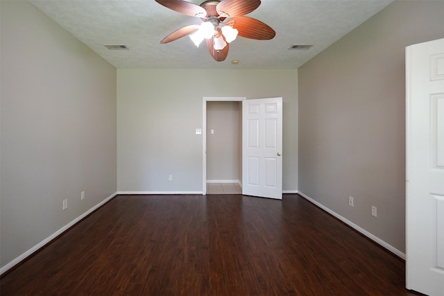 105 N Hollylaurel Cir, The Woodlands, TX 77382 - spare room featuring a ceiling fan and wood finished floors