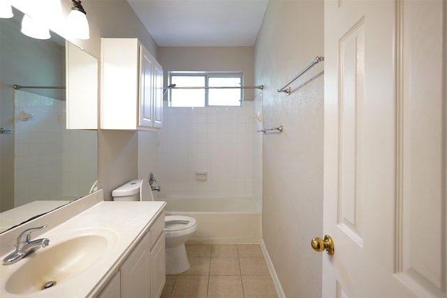 105 N Hollylaurel Cir, The Woodlands, TX 77382 - bathroom with vanity, tile patterned flooring, and tub / shower combination