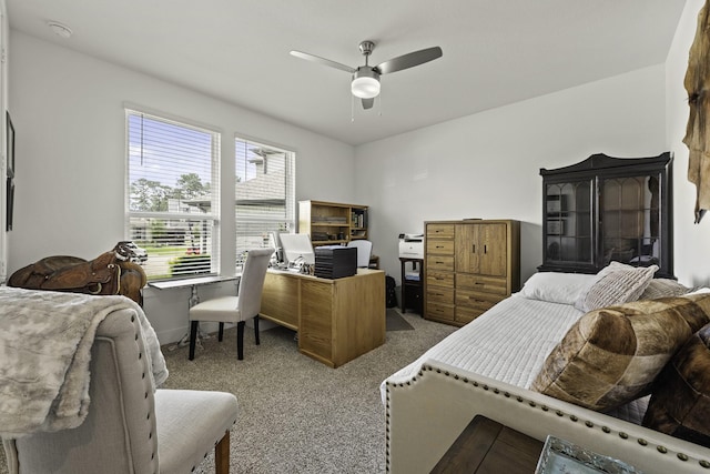 10009 Gray Jay Ct, Conroe, TX 77384 - home office with carpet flooring and ceiling fan