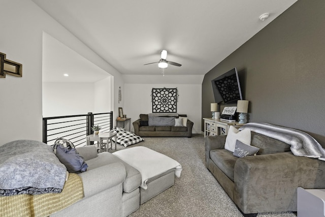 10009 Gray Jay Ct, Conroe, TX 77384 - carpeted living room with a ceiling fan