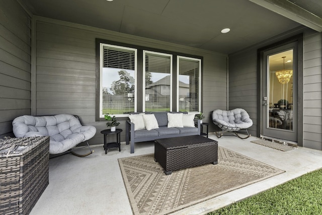 10009 Gray Jay Ct, Conroe, TX 77384 - view of patio featuring outdoor lounge area