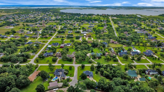 5874 Natchez Trce, Baytown, TX 77523 - aerial perspective of suburban area featuring a nearby body of water