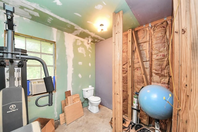 5874 Natchez Trce, Baytown, TX 77523 - bathroom featuring concrete flooring and cooling unit