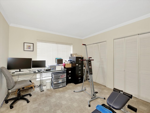 2230 S Piney Point Rd Unit 125, Houston, TX 77063 - office with ornamental molding and light carpet