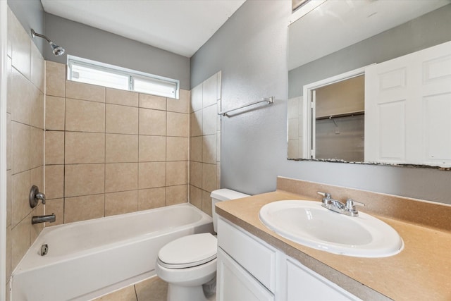 4340 Phlox St A/B, Unit A/B Houston, TX 77051 - bathroom featuring vanity, shower / bathtub combination, and tile patterned floors