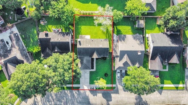 4211 Royal Manor Dr, Pasadena, TX 77505 - aerial perspective of suburban area with property boundaries highlighted