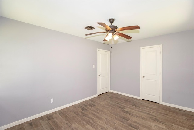13329 24th St, Santa Fe, TX 77510 - spare room featuring wood finished floors and a ceiling fan