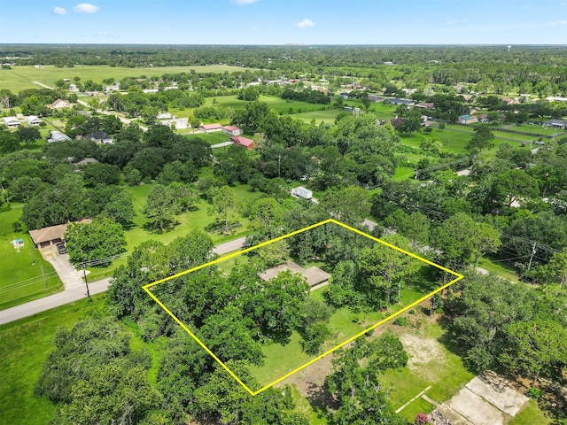 13329 24th St, Santa Fe, TX 77510 - aerial view of property's location featuring property parcel outlined