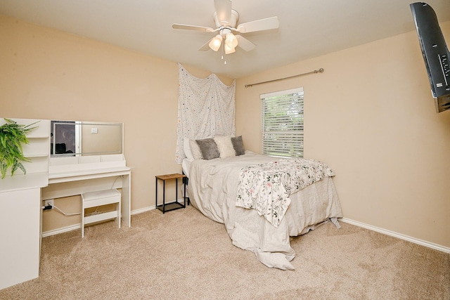 28503 Cece Glen Ct, Spring, TX 77386 - carpeted bedroom with baseboards and ceiling fan