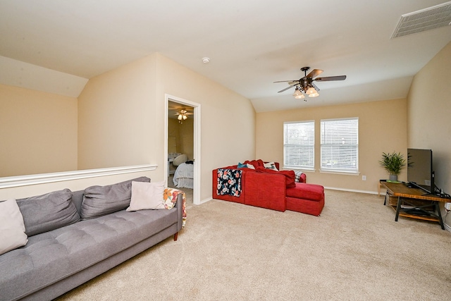 28503 Cece Glen Ct, Spring, TX 77386 - living area featuring a ceiling fan and carpet