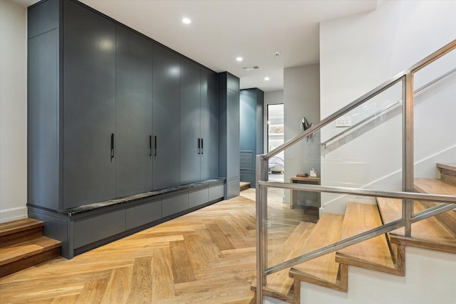 2019 Du Barry Ln, Houston, TX 77018 - stairway with recessed lighting