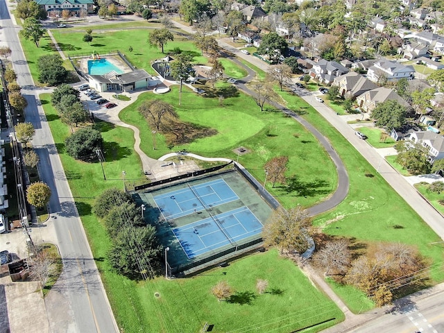 2019 Du Barry Ln, Houston, TX 77018 - aerial view of a pool area