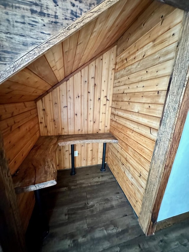 4842 Green Trail Dr, Houston, TX 77084 - detailed view of wooden walls, wood finished floors, and a relaxing sauna