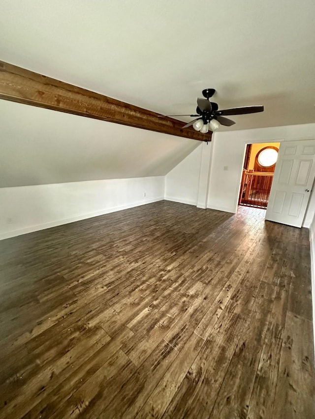 4842 Green Trail Dr, Houston, TX 77084 - bonus room with ceiling fan and dark wood-style floors