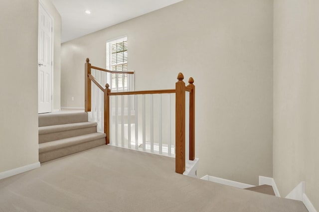 13718 Gainesway Dr, Cypress, TX 77429 - stairway with carpet floors and baseboards