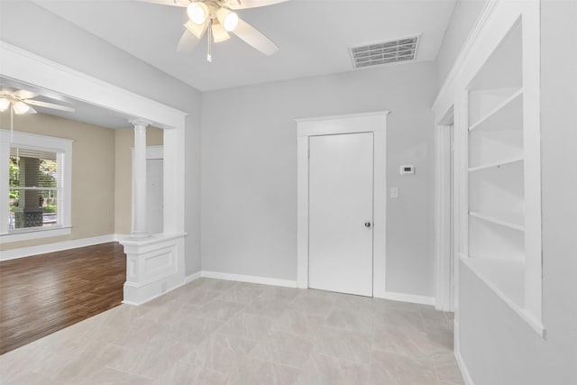 317 11th Ave N, Texas City, TX 77590 - empty room featuring a ceiling fan and baseboards