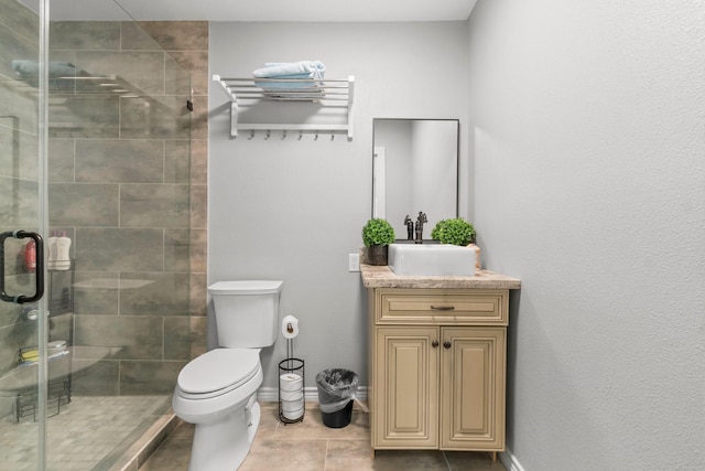 8851 US Highway 59 N, Livingston, TX 77351 - bathroom with vanity, a shower stall, and tile patterned floors