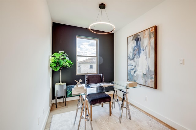 1937 W Clay St, Houston, TX 77019 - office area with light wood-style floors and baseboards