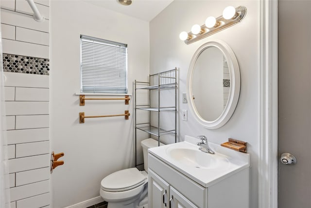 3435 Anderson Rd, Baytown, TX 77521 - bathroom with vanity and toilet