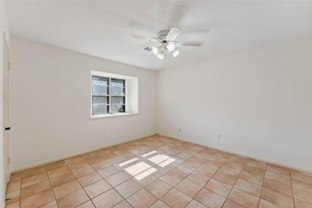 3435 Anderson Rd, Baytown, TX 77521 - spare room with ceiling fan and light tile patterned flooring