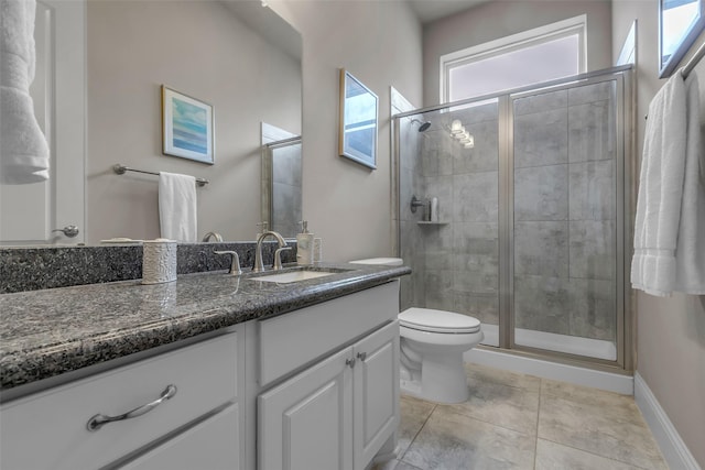 5434 Lockwood Bend Ln, Sugar Land, TX 77479 - bathroom with plenty of natural light, vanity, and a shower stall