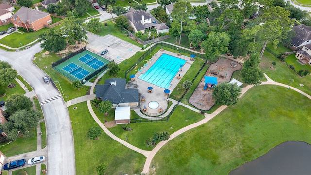 20126 Cypresswood Gln, Spring, TX 77373 - bird's eye view of a pool area