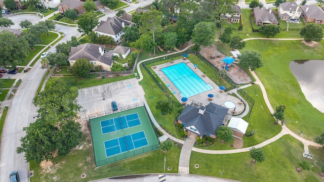 20126 Cypresswood Gln, Spring, TX 77373 - aerial view of property and surrounding area with nearby suburban area and a nearby body of water