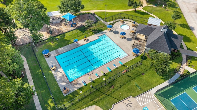 20126 Cypresswood Gln, Spring, TX 77373 - aerial view of a pool