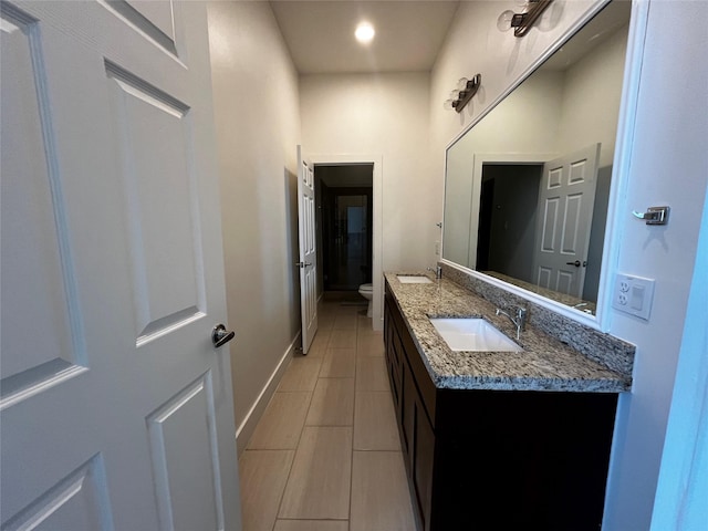 9737 Fabiola Dr, Houston, TX 77075 - bathroom with double vanity and recessed lighting
