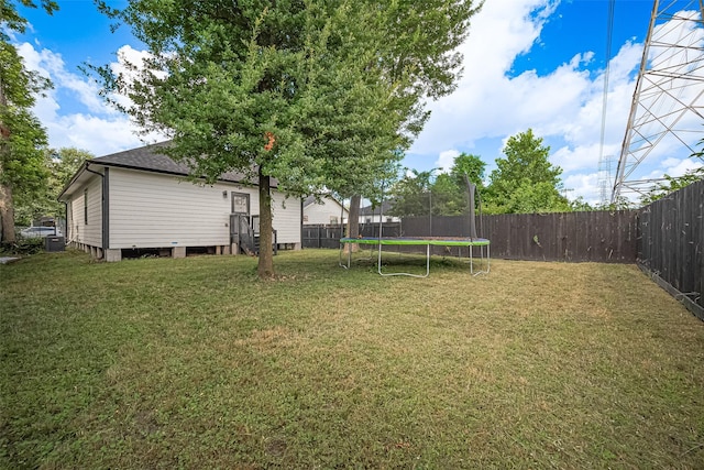 2015 Creston Dr, Houston, TX 77026 - fenced backyard featuring a trampoline