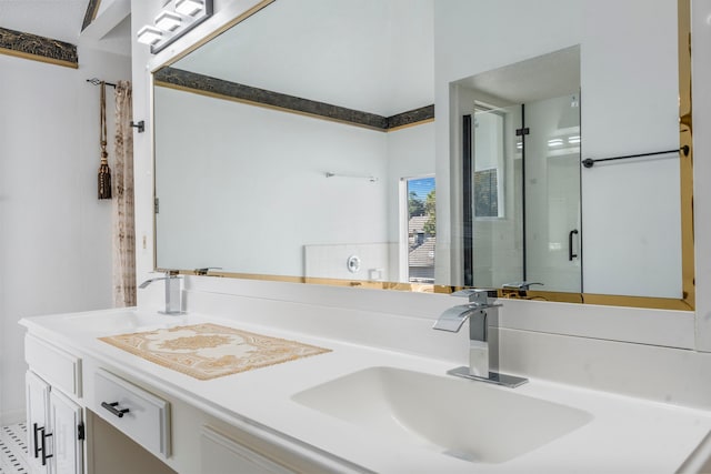 5602 Society Ln, Houston, TX 77084 - full bath with a shower stall and double vanity