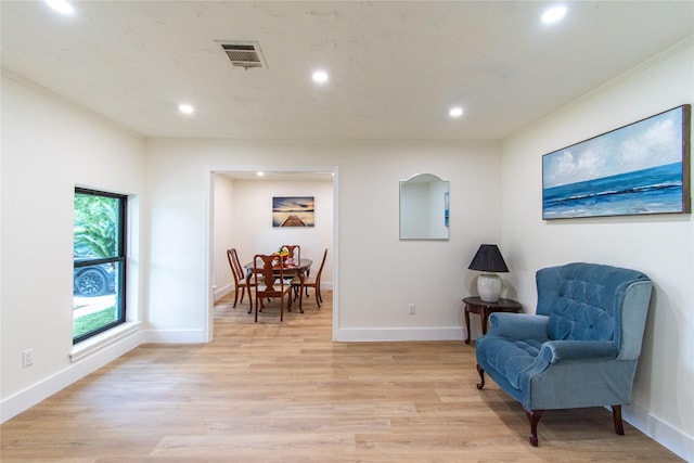 11523 Bandlon Dr, Houston, TX 77072 - sitting room with recessed lighting and light wood-type flooring
