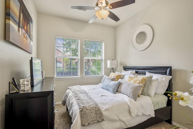 18605 Syndee Loch Ct, Spring, TX 77379 - bedroom featuring carpet flooring and a ceiling fan