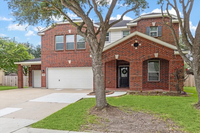 4206 Brazos Bend Dr, Pearland, TX 77584 - traditional home featuring brick siding, concrete driveway, and a garage
