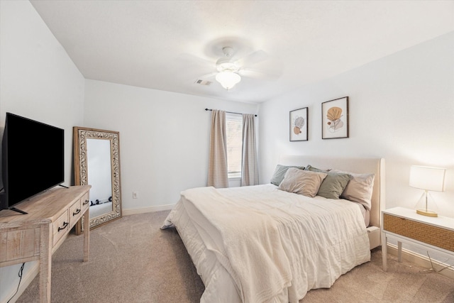 4206 Brazos Bend Dr, Pearland, TX 77584 - bedroom with light carpet and a ceiling fan