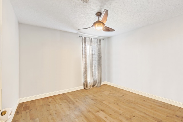 6401 Deihl Rd Unit 1401, Houston, TX 77092 - unfurnished room featuring light wood finished floors, a ceiling fan, and a textured ceiling